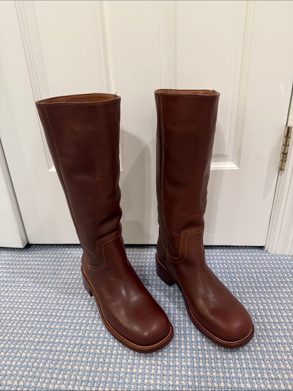 Steve Madden Riggs boots in Rust Leather